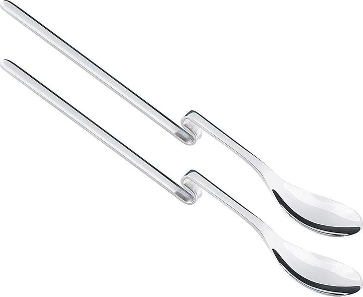 Image du produit CHG Cuillère en acier inoxydable avec coude antidérapant, set de 2 pièces (2 pièce(s), Scoops)