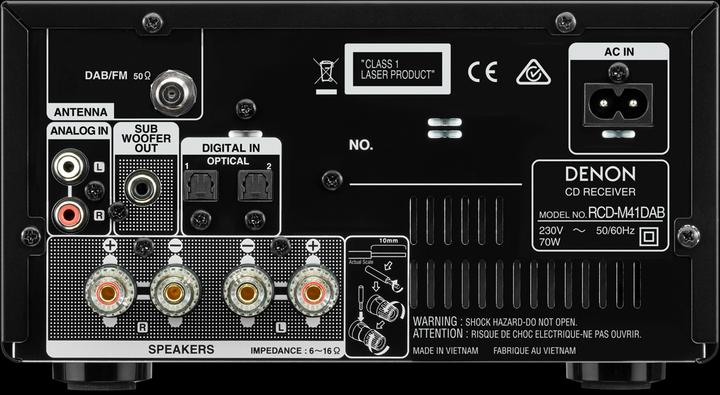 Image du produit Denon Rcd-M41dab (Récepteur de CD)