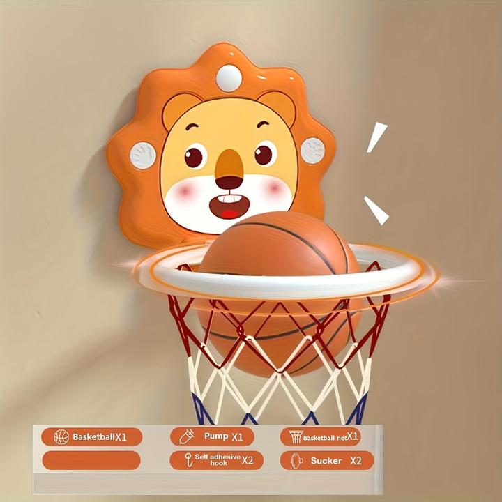 Produktbild Activity Board Wandmontierter Basketballkorb für Jugendliche mit Miniball und Luftpumpe - verstellbares