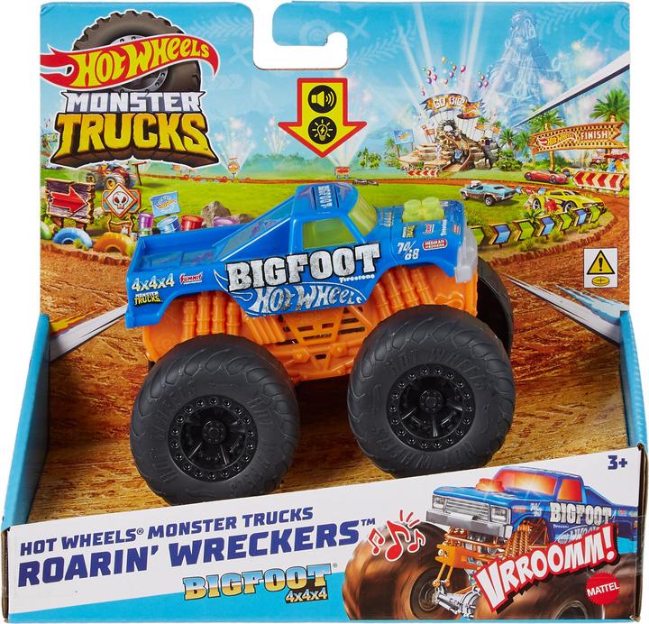 Actual product image Hot Wheels Monster Trucks Roarin Wreckers, assorted