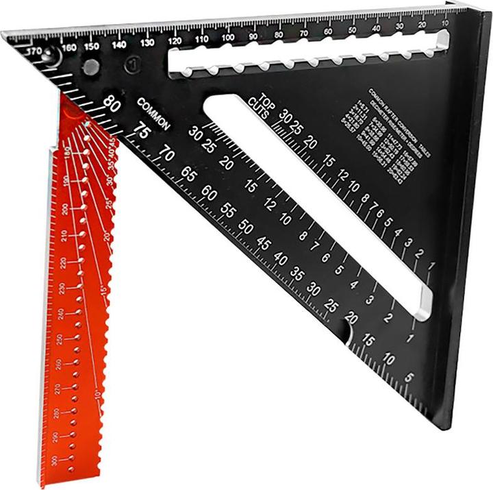 Produktbild Stahlwerk Winkeldreieck mit Anschlag Aluminium-Winkelmesser Zimmermannswinkel