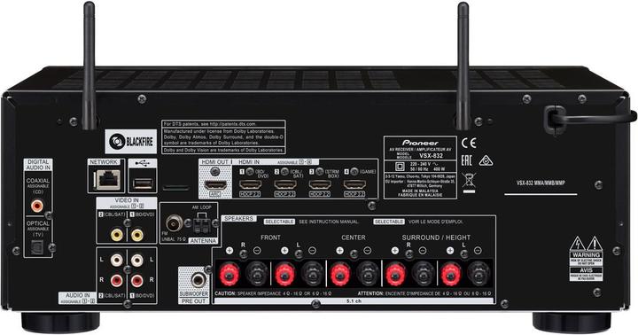 Produktbild Pioneer Vsx-832 (5.1 Kanal, AM, FM)