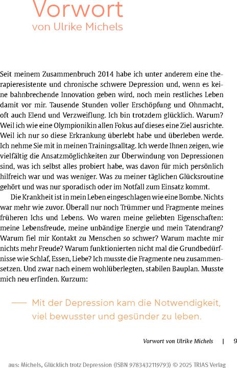 Produktbild Michels:Glücklich trotz Depression (Deutsch, Ulrike Michels, 2025)