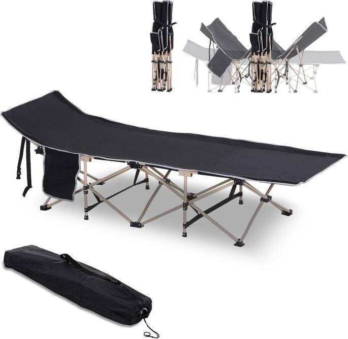Produktbild Swisshandel24 Feldbett Faltbar Campingbett, 190x68x52 cm, Schwarz