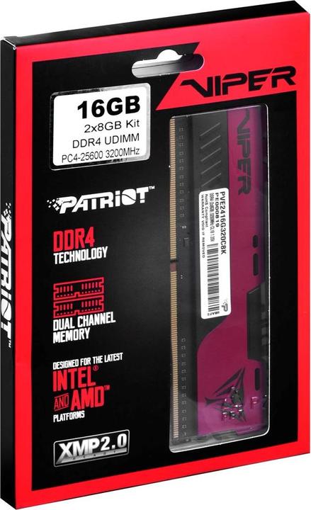 Produktbild Patriot Viper Elite II (2 x 8GB, 3200 MHz, DDR4-RAM, DIMM)