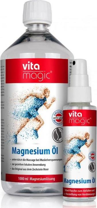 Immagine prodotto Zechstein vitamagic magnesium oil set spray refill bottle 1 lt + empty bottle 100ml oil (1000 ml)