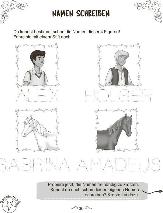 Actual product image Bibi & Tina Krtizel Krazel Lernspass - Erste Buchstaben (German, Schwager & Steinlein Publishing House, 2022)