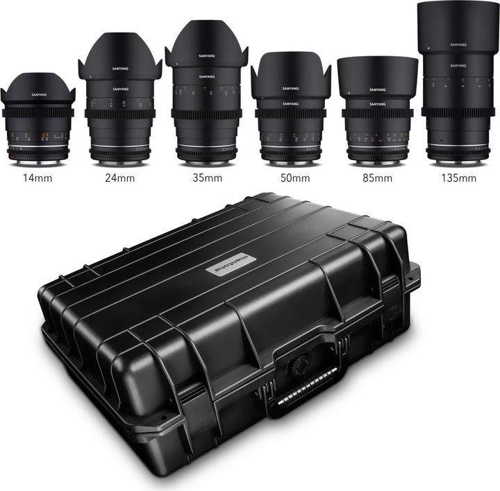Actual product image Samyang MF 14/24/35/50/85/135 MK2 VDSLR case set Canon EF (Canon EF)
