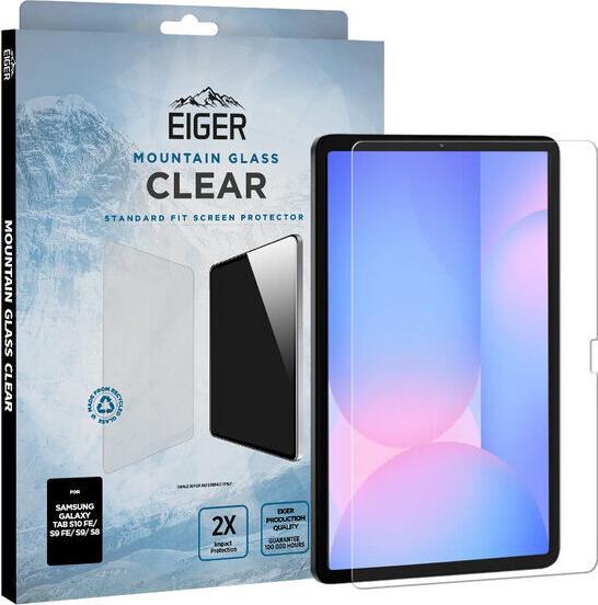 Actual product image Eiger Mountain Glass Clear (1 Piece, Galaxy Tab S8, Galaxy Tab S7, Galaxy Tab S9, Galaxy Tab S9 FE)