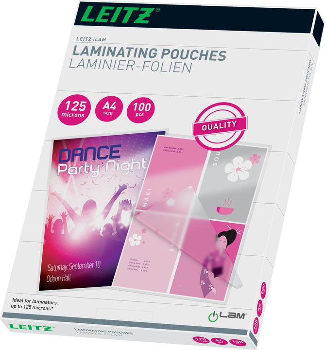 Leitz Laminier-Folientasche (A4, 100 Stück, 125 µm)
