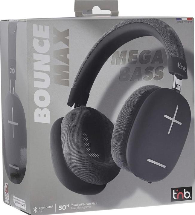 Produktbild T'nB Casque Micro Bluetooth Bounce Max (Noir) (ANC, 50 h, Kabelgebunden)