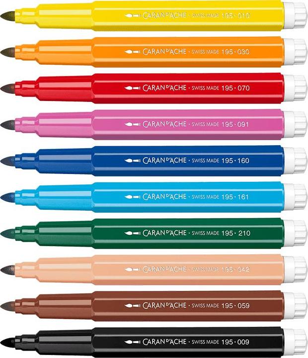 Immagine prodotto Caran d'Ache Swisscolor Maxi Fasermaler Kartonschachtel (Multicolore, 10 x)