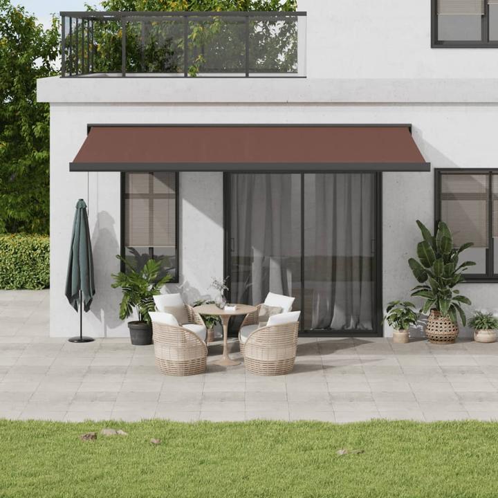 Produktbild VidaXL Markise Gelenkarmmarkise Sonnenmarkise Automatisch Braun 500x300cm (5 m)