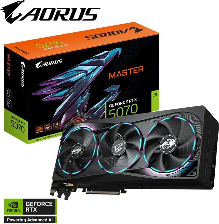 Actual product image Gigabyte AORUS GeForce RTX 5070 Master (12 GB)