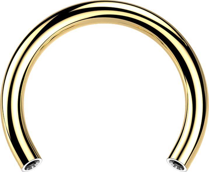 Produktbild Star Piercing Micro Threadless Circular-Stab vergoldet (Titan G23, ohne Messing)