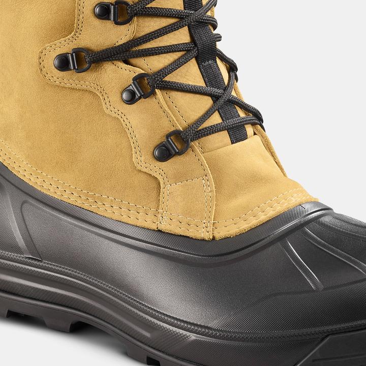 Actual product image Quechua Men's leather snow boots with laces warm waterproof winter hiking boots - SH900 (42)