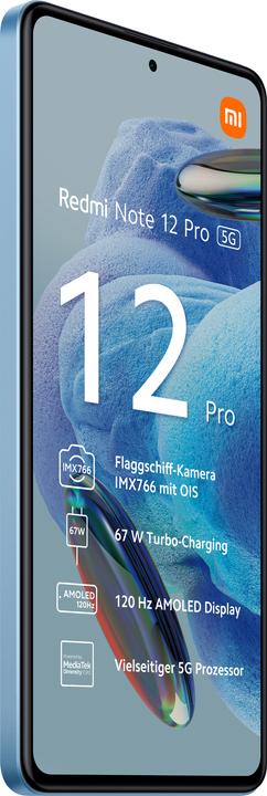 Productafbeelding Xiaomi Redmi Note 12 Pro 5G (8GB) (128 GB, Hemelsblauw, 6.67", Dubbele SIM, 50 Mpx, 5G)