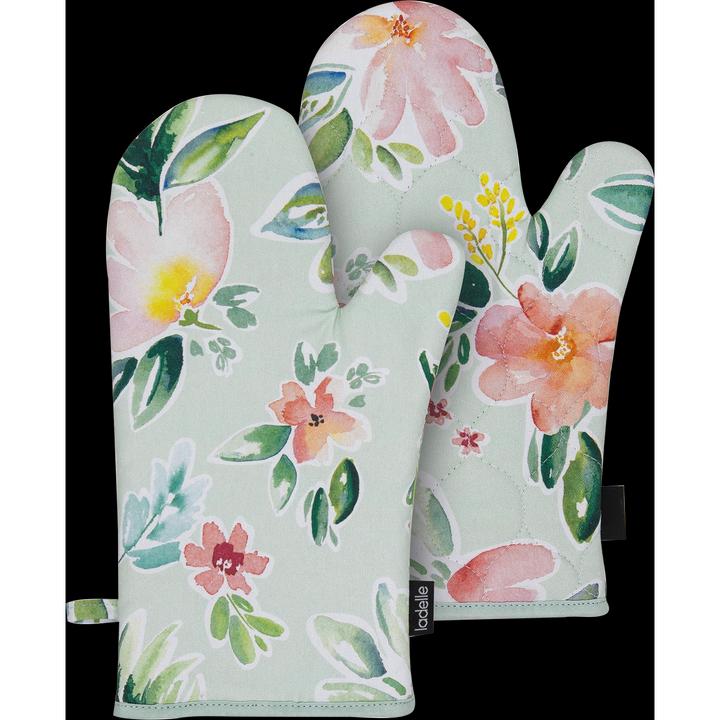 Actual product image Ladelle Ofenhandschuh Chelsea Blumenprint 18x33 cm 2 Stk. (Recycled cotton)