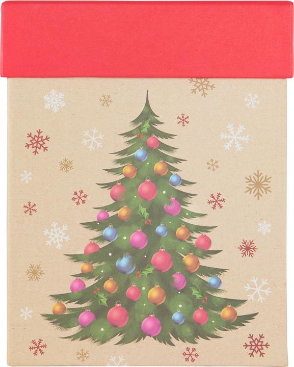 Produktbild Idena Geschenkbox Weihnachten Tannenbaum mehrfarbig 18x18x22,5cm (Geschenkbox)