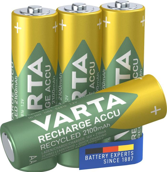 Image du produit Varta Recharge Accu Recyclé (4 pcs, AA, 2100 mAh)
