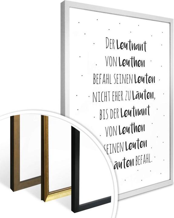 Immagine prodotto Trenddeko Scioglilingua - Il tenente von Leuthen (30 x 40 cm)