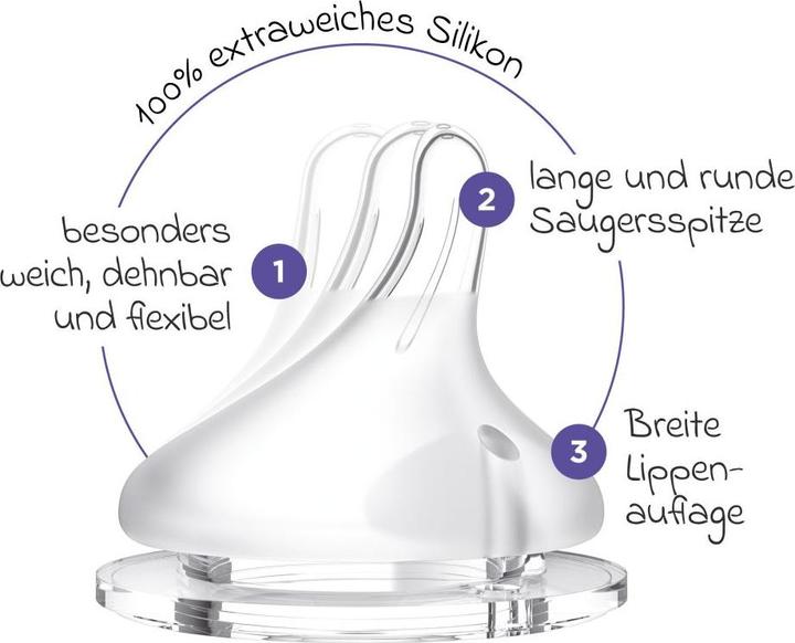 Produktbild Lansinoh Babyflaschen 9-tlg. Glas-Flaschen-Set mit NaturalWave® (240 ml)