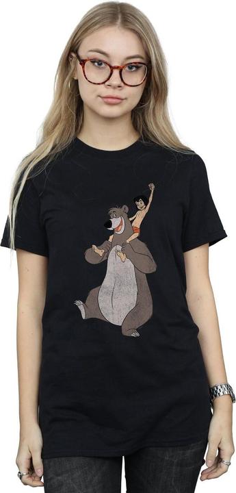 Actual product image Disney Womens/Ladies Classic Mowgli And Baloo Cotton Boyfriend T-Shirt (XL)
