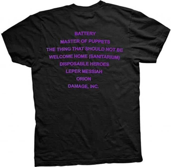 Actual product image Metallica Unisex Adult Master Of Puppets Back Print T-Shirt (M)