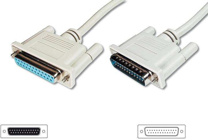 Produktbild Digitus ASSMANN Datatransfer Verlängerungskabel D-Sub25 St/Bu 5,0m Seriell/Parallel vergossen be (5 m, Parallel (Drucker))