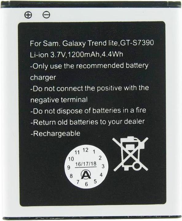Actual product image Samsung Galaxy Trend Lite Battery GT-S7390 (Rechargeable battery, Galaxy Trend Lite)