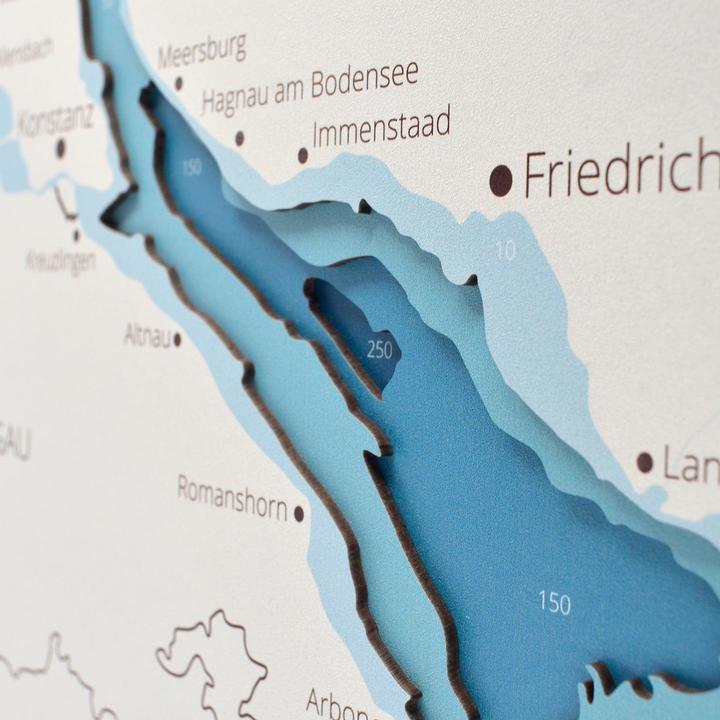 Produktbild Enjoy The Wood Bodensee - Seekarte aus Holz (30 x 45 cm)