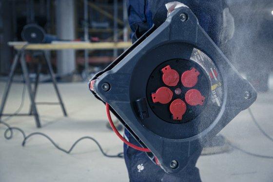 Productafbeelding Brennenstuhl Professionele kabelhaspel KA 3110 5 met kantelbeveiliging rondom (33 m, 1.50 mm²)