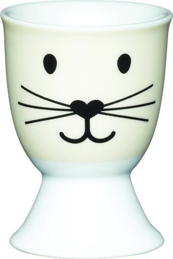 Produktbild Kitchen Craft KitchenCraft Porcelain Egg Cup, Cat Face Design, Labelled