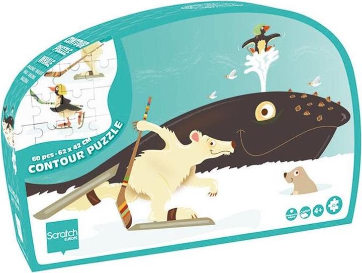 Actual product image Scratch Shape Puzzle whale 60 parts (60 pieces)