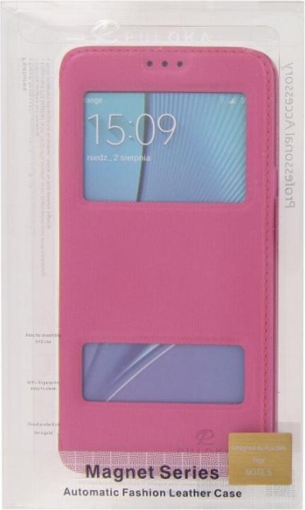 Actual product image Puloka Flip Case Samsung Galaxy Note 5 Pink (Samsung Galaxy Note 5)