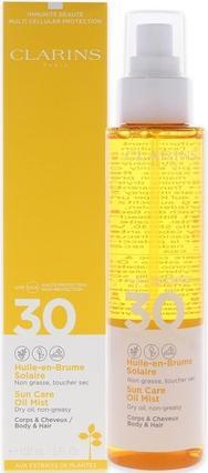 Actual product image Clarins Sun - Huile-en-Brume Solaire Corps & Cheveux SPF30 (Sun cream face, SPF 30, 150 ml, 190 g)