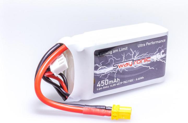 Immagine prodotto Swaytronic Sway-FPV 4S 14,8V 450mAh 75C/150C XT30 (14.80 V, 450 mAh)