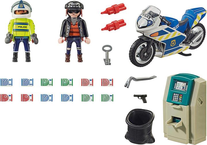 Actual product image Playmobil Police motorbike: pursuit of the money robber (70572, Playmobil City Life)
