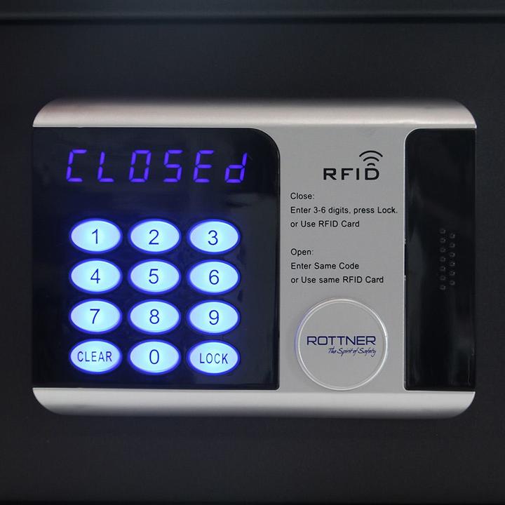Produktbild Rottner Elektronik Möbeltresor RFID Lap Elektronikschloss anthrazit (26 l)