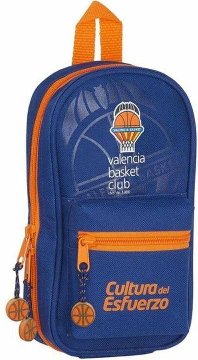 Valencia Basket Club Rucksack mit Federtaschen Valencia Basket M847 Blau Orange 12 x 23 x 5 cm