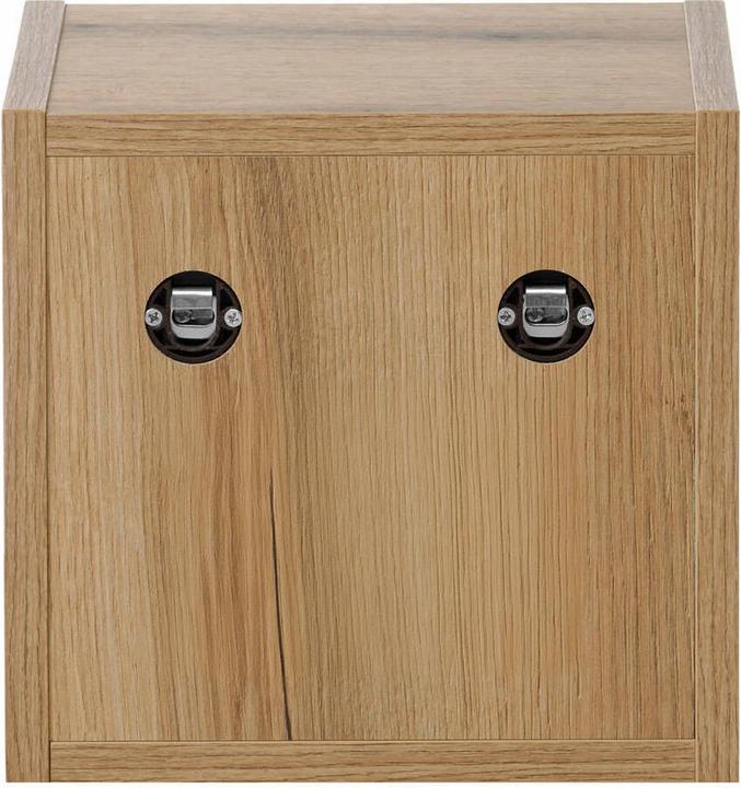 Produktbild En.Casa Badezimmer Regal Newport 27x25x21 cm Eiche (27 x 25 x 21 cm)