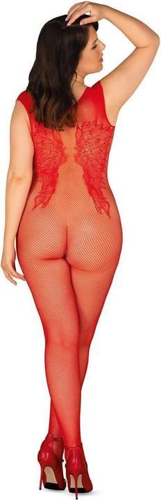 Produktbild Obsessive Bodysuit Ouvert aus Netz mit Blumenmuster (XL, XXL)