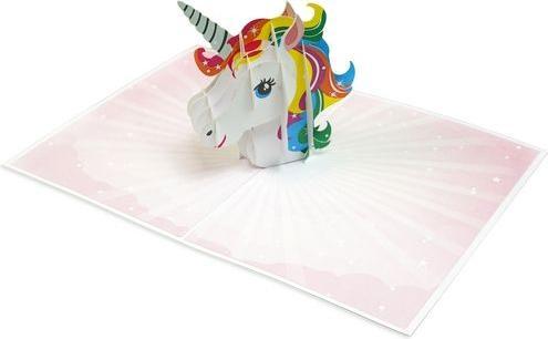 Image du produit MU Classic Carte de voeux 3D pop-up d'anniversaire - Licorne (1 pcs)