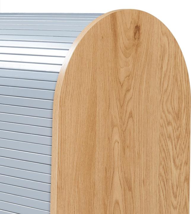 Image du produit En.Casa Rollladenschrank Kavlinge 80x60x40 cm Bambus/Grau (80 x 60 x 40 cm)