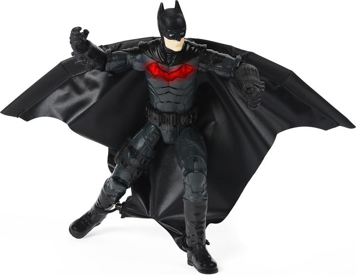 Produktbild Batman DC Comics The 30cm Deluxe Batman-Actionfigur mit sich ausbreitendem Wingsuit, Licht- u