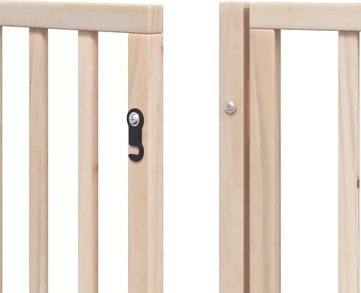 Produktbild VidaXL Hundetor mit Tür Absperrgitter Hunde Schutzgitter Faltbar 9-tlg. Holz