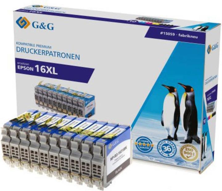 Produktbild Tinte ersetzt Epson 16XL, T1631, T1632, T1633, T1634, T1636 Kompatibel