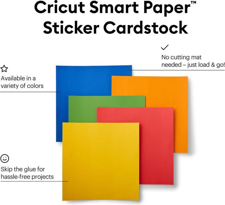Actual product image Cricut Sticker paper Smart 30.5 x 30.5 cm, 10 sheets, multicoloured (210 g/m², 10 x)