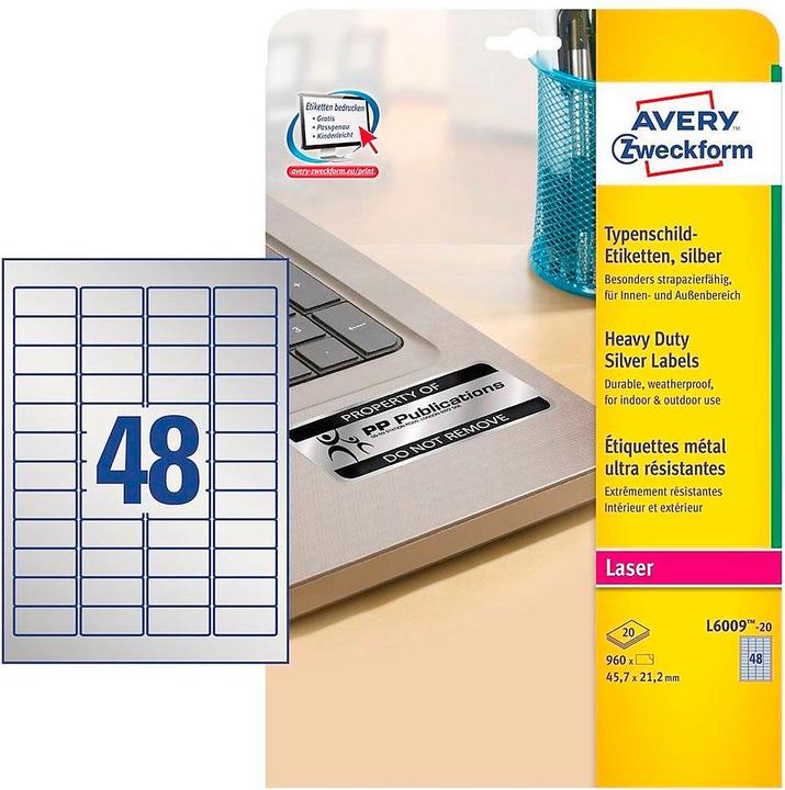 Produktbild Avery Typenschild-Etiketten