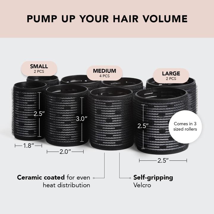 Actual product image Kitsch Ceramic thermal curler set of 8